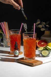 A refreshing Mai Tai drink garnished with mint and lime, showcasing its vibrant colors.